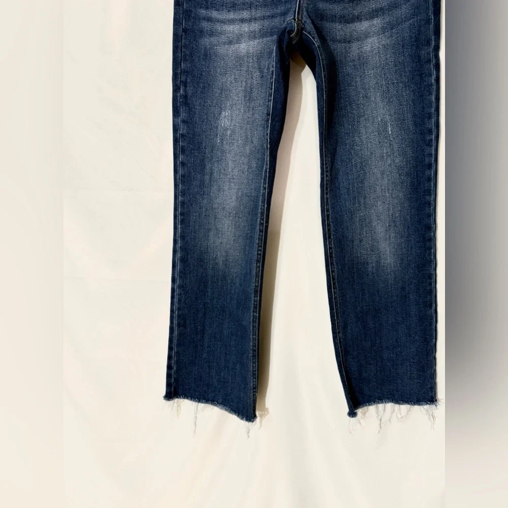 Risen Betty High Rise Button Fly Raw Hem Skinny Straight Leg Jeans Size 3 - Picture 4 of 12